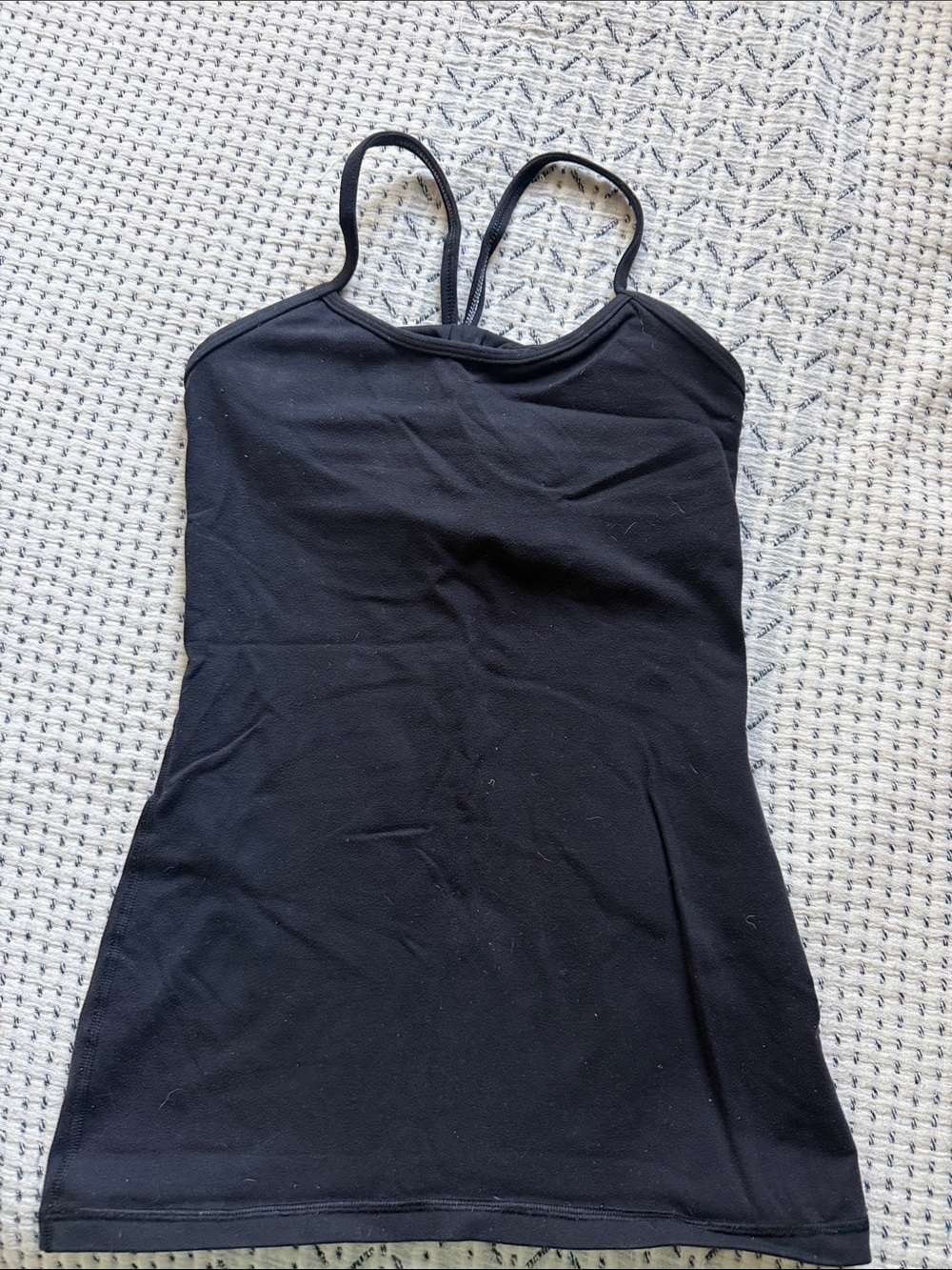 Lululemon black workout top with built in bra